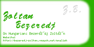 zoltan bezeredj business card